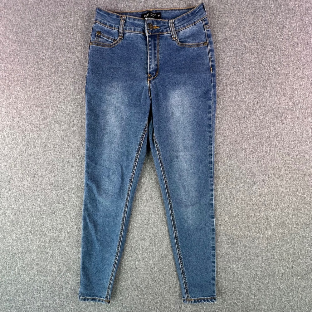 Fox Jeans Women 36 High Rise Blue Skinny Denim Tapered Leg 3035-161-06/10/26